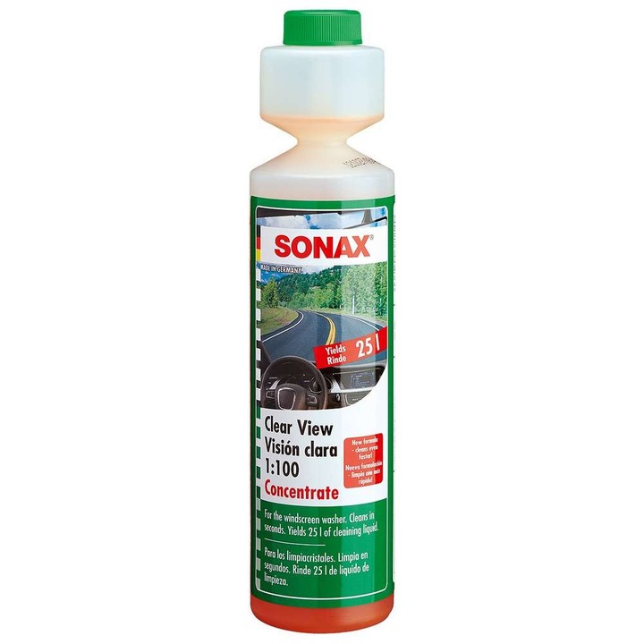 Sonax Clear View концентрирана лятна течност за предно стъкло 1:100, 250 ml