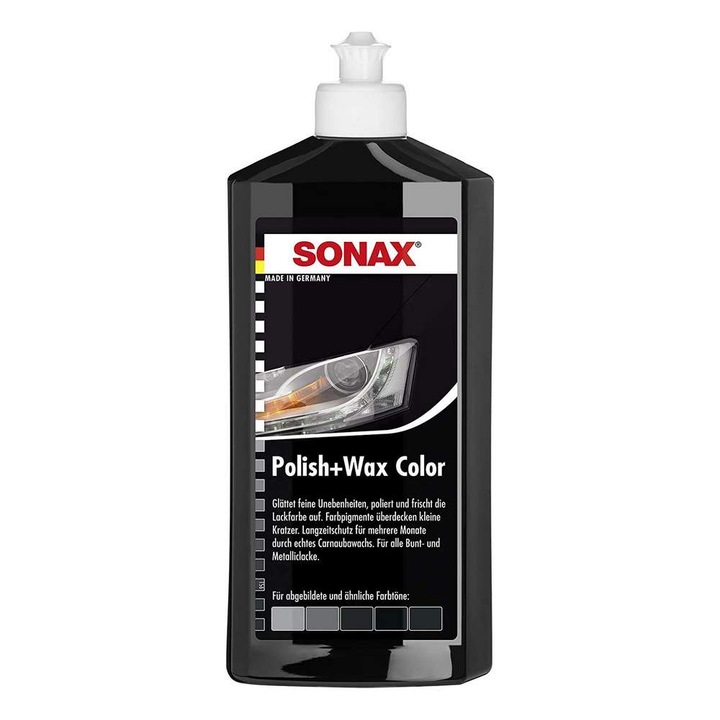 Pasta Polish cu Ceara Sonax Nano Pro, Negru, 250ml