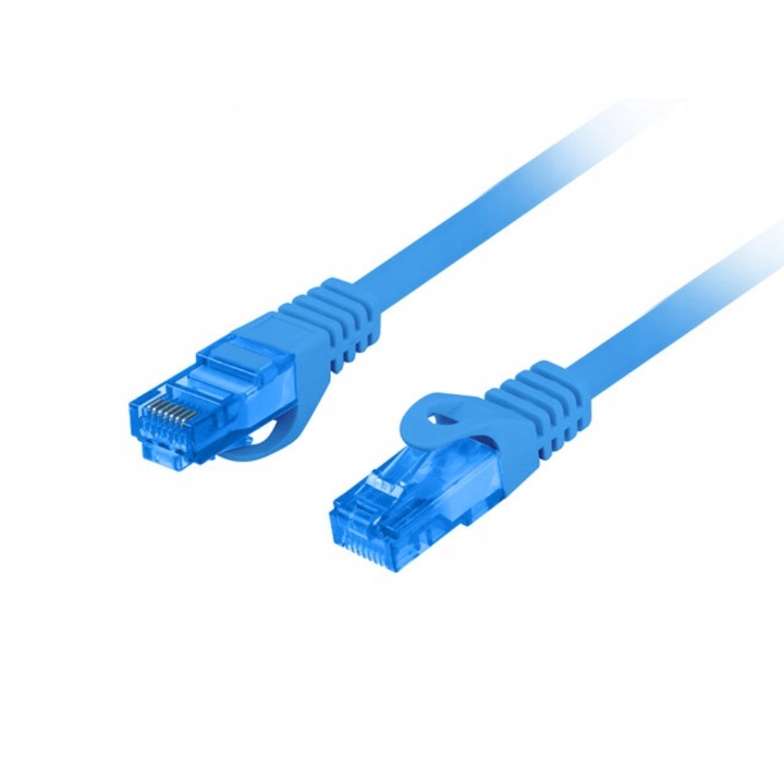 Cablu Ethernet RJ45 Impakt, LAN Cat 6A, SFTP, S/FTP, LSZH, Albastru, 2 m