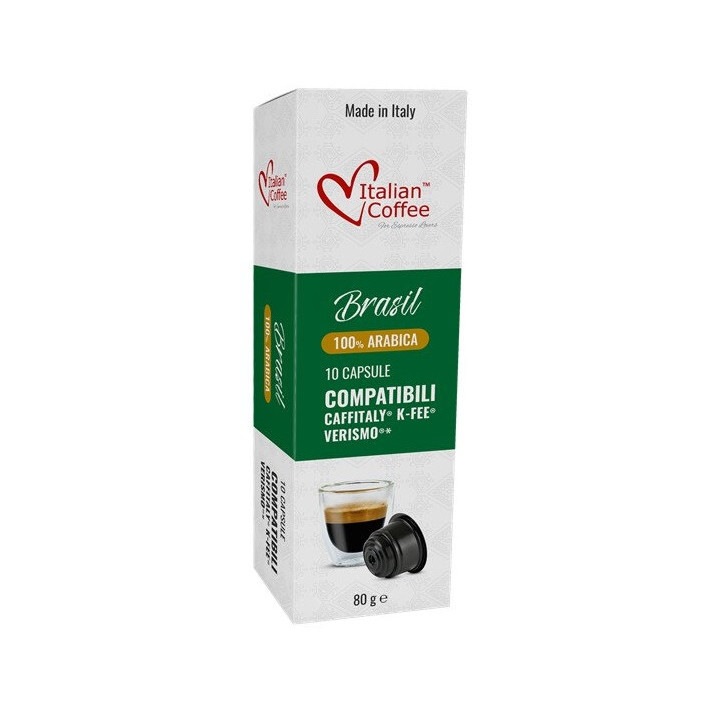 Capsule cafea Italian Coffee Brazil – Compatibil Cafissimo / Beanz- 10 buc
