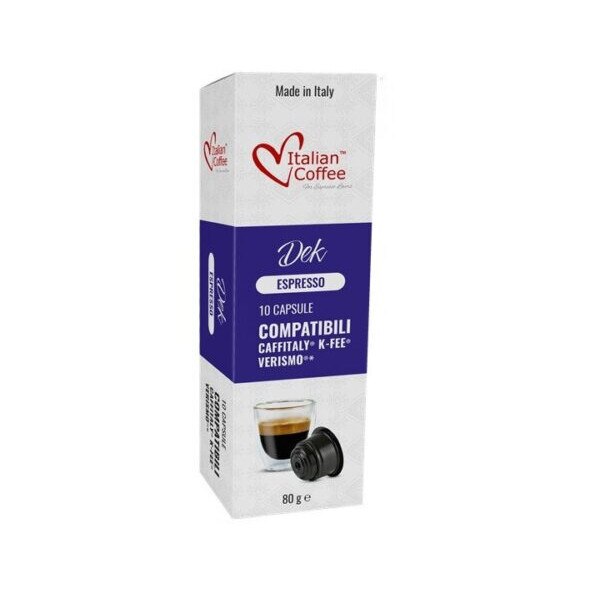 Capsule cafea Italian Coffee Decofeinizata – Compatibil Cafissimo / Beanz- 10 buc