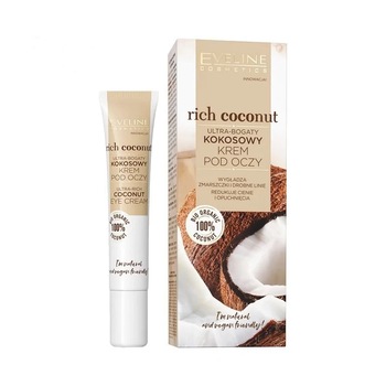 Crema antirid pentru ochi, Eveline Cosmetics, Ultra-Rich Coconut, 20 ml Crema antirid pentru ochi, Eveline Cosmetics, Ultra-Rich Coconut, 20 ml