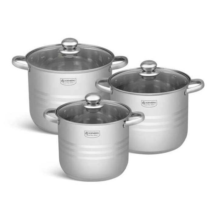 Edenberg EB-522 6 részes rozsdamentes acél edénykészlet