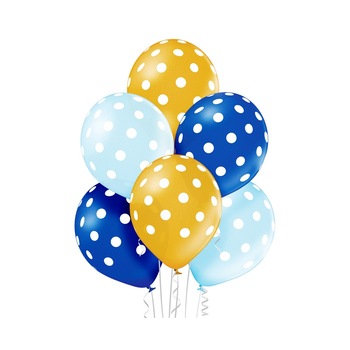 Set 6 Baloane cu Buline, Multicolor, 30 cm Set 6 Baloane cu Buline, Multicolor, 30 cm