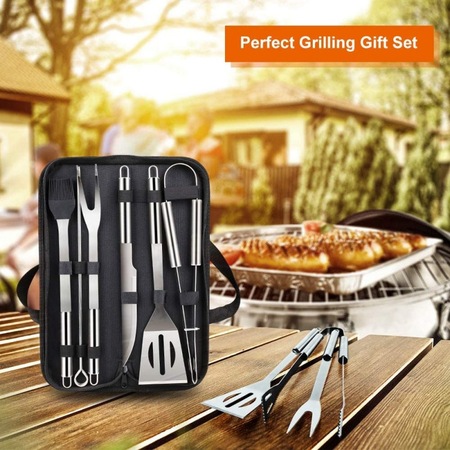 Set Ustensile pentru Gratar ,9 piese , Otel inoxidabil , GRUNBERG , UG9PS