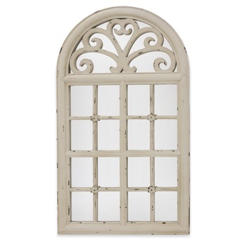 Oglinda de perete decorativa, crem antichizat, 123x70x3 cm Oglinda de perete decorativa, crem antichizat, 123x70x3 cm