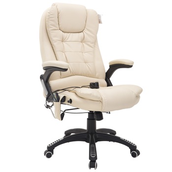 Scaun de birou HOMCOM, Piele ecologica, Inaltime reglabila, 62 x 68 x 111-121 cm, Bej Scaun de birou HOMCOM, Piele ecologica, Inaltime reglabila, 62 x 68 x 111-121 cm, Bej