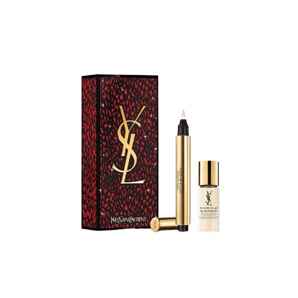 Set machiaj Yves Saint Laurent Touche Eclat, Corector 01 Radiant Touch, Mini baza de machiaj iluminatoare