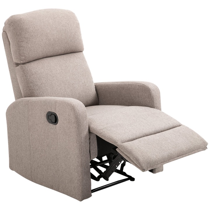 Homcom kézi fotel, maximum 125 kg, 66 × 95 × 99 cm, lábtartó, szürke