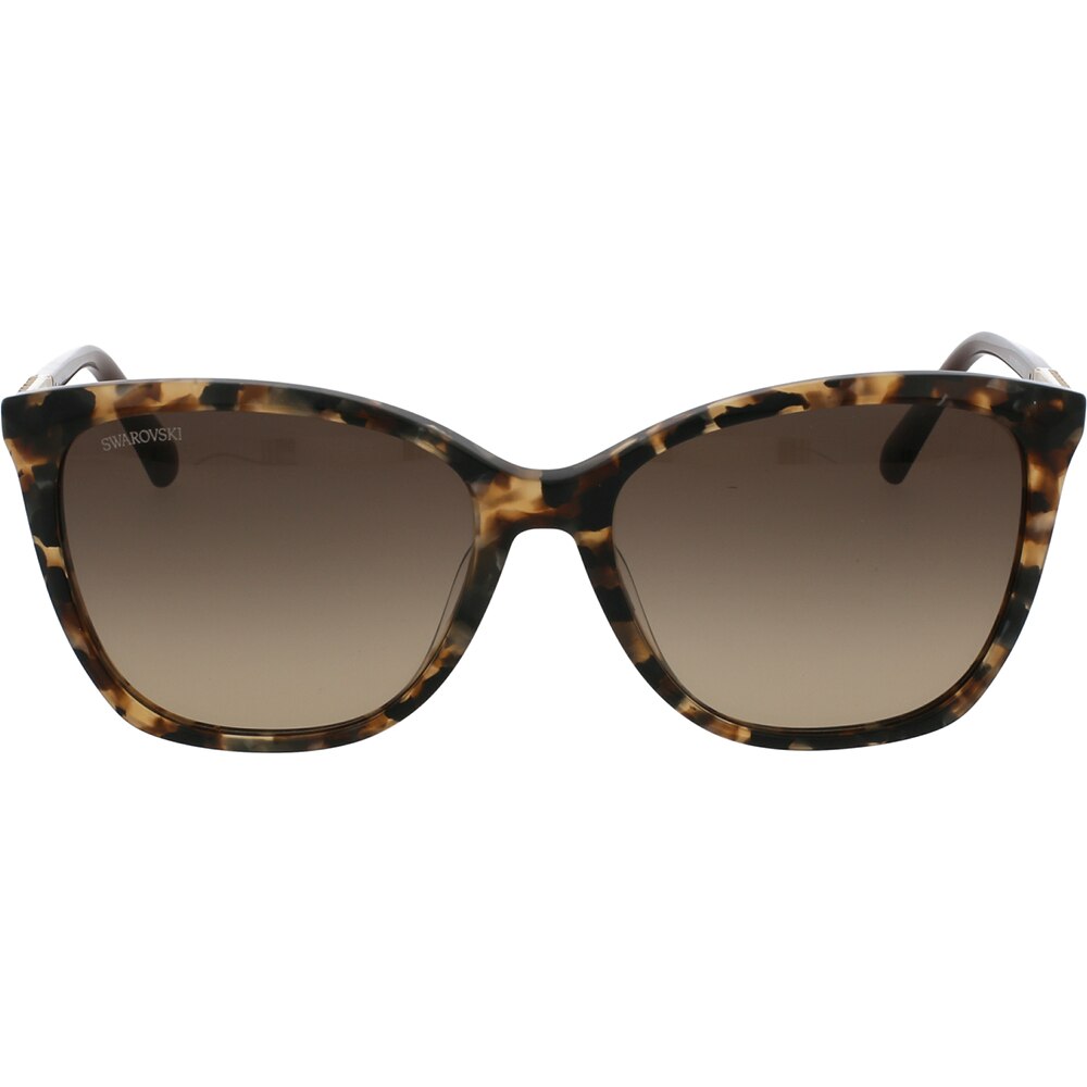 Ochelari de soare Swarovski SK0310 55F, Havana, 55 mm
