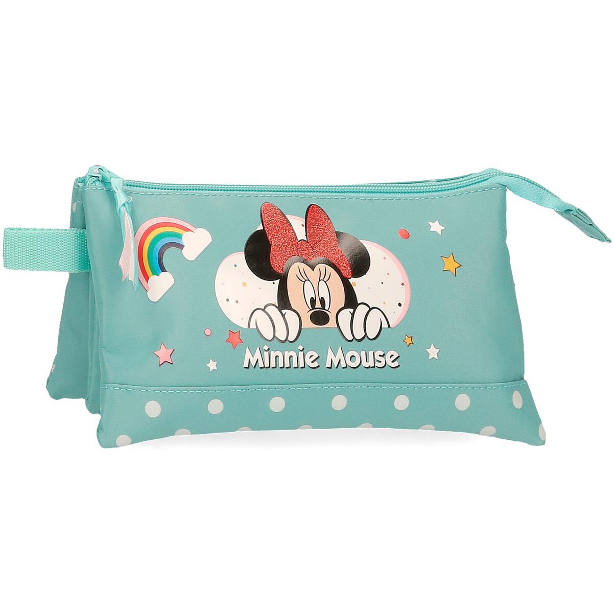 Penar Disney Minnie Rainbow, 3 compartimente,12x 22x5 cm, turcoaz