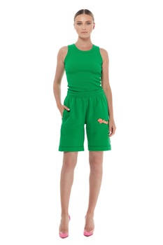 Pantaloni din bumbac organic, STYLAND, N207203200TXS1, Verde Pantaloni din bumbac organic, STYLAND, N207203200TXS1, Verde