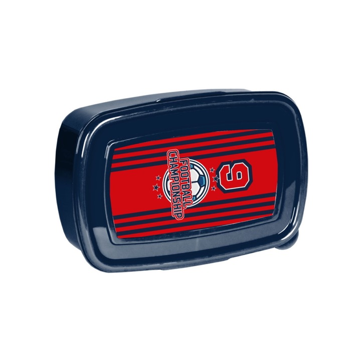 Кутия за храна Paso Football, пластмасова, 18 х 13 х 6 см