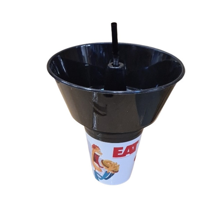 Tuffex üdítő + snack kínáló, pohár és tál szett