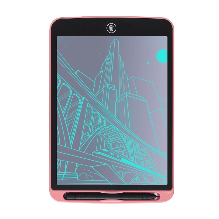 OEM LCD tablet, gyerekeknek, íráshoz és rajzoláshoz, 10,5 hüvelyk, rózsaszín
