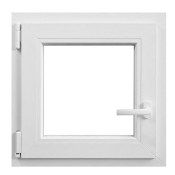 Fereastra PVC Rehau, 5 camere, 560mm x 560mm, geam tripan, deschidere pe stanga, Alb Fereastra PVC Rehau, 5 camere, 560mm x 560mm, geam tripan, deschidere pe stanga, Alb