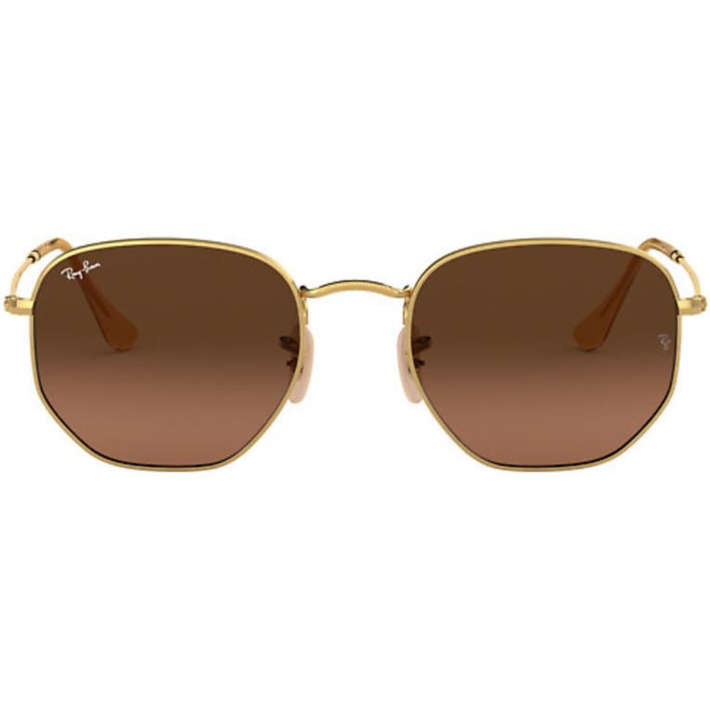Ochelari de soare unisex Ray-Ban RB3548N 912443, HEXAGONAL, Auriu, 51 mm