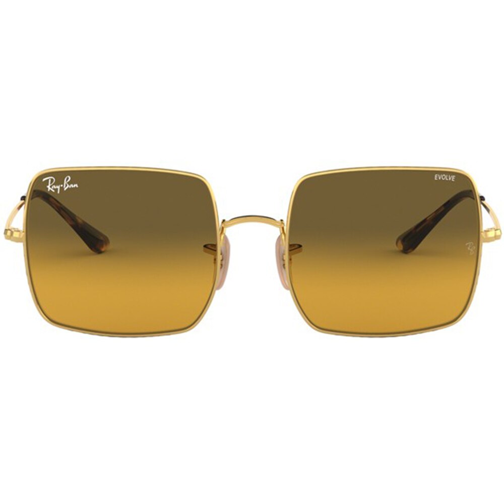Ochelari de soare de dama Ray-Ban RB1971 9150AC, SQUARE, Auriu, 54 mm