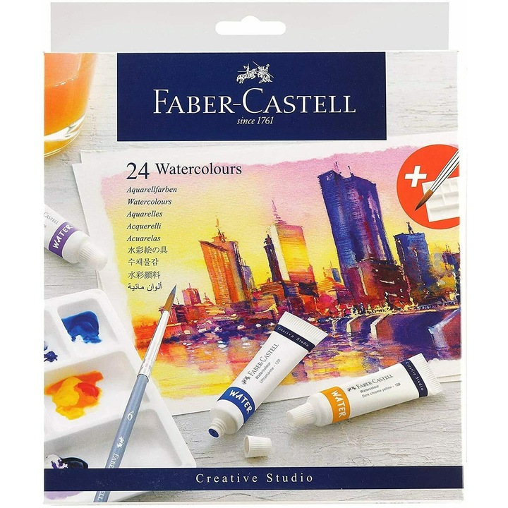 Akvarellek, Faber Castell, 169624, 24 szín