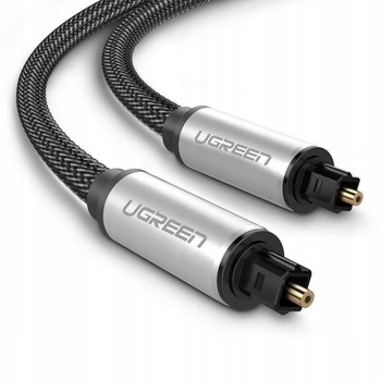 Cablu optic Toslink UGREEN, Aluminiu/Nailon, Negru/Argintiu, 2 m Cablu optic Toslink UGREEN, Aluminiu/Nailon, Negru/Argintiu, 2 m