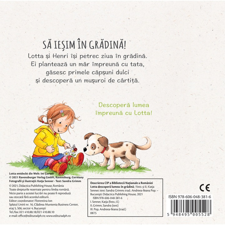 Lotta felfedezi a világot – A kertben, Sandra Grimm (Román nyelvű kiadás)