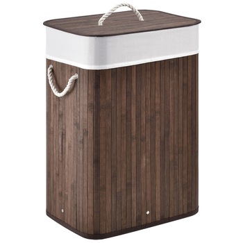 Cos de rufe din bambus , mahon 40 x 30 x 60 , 1 x 72 l Cos de rufe din bambus , mahon 40 x 30 x 60 , 1 x 72 l