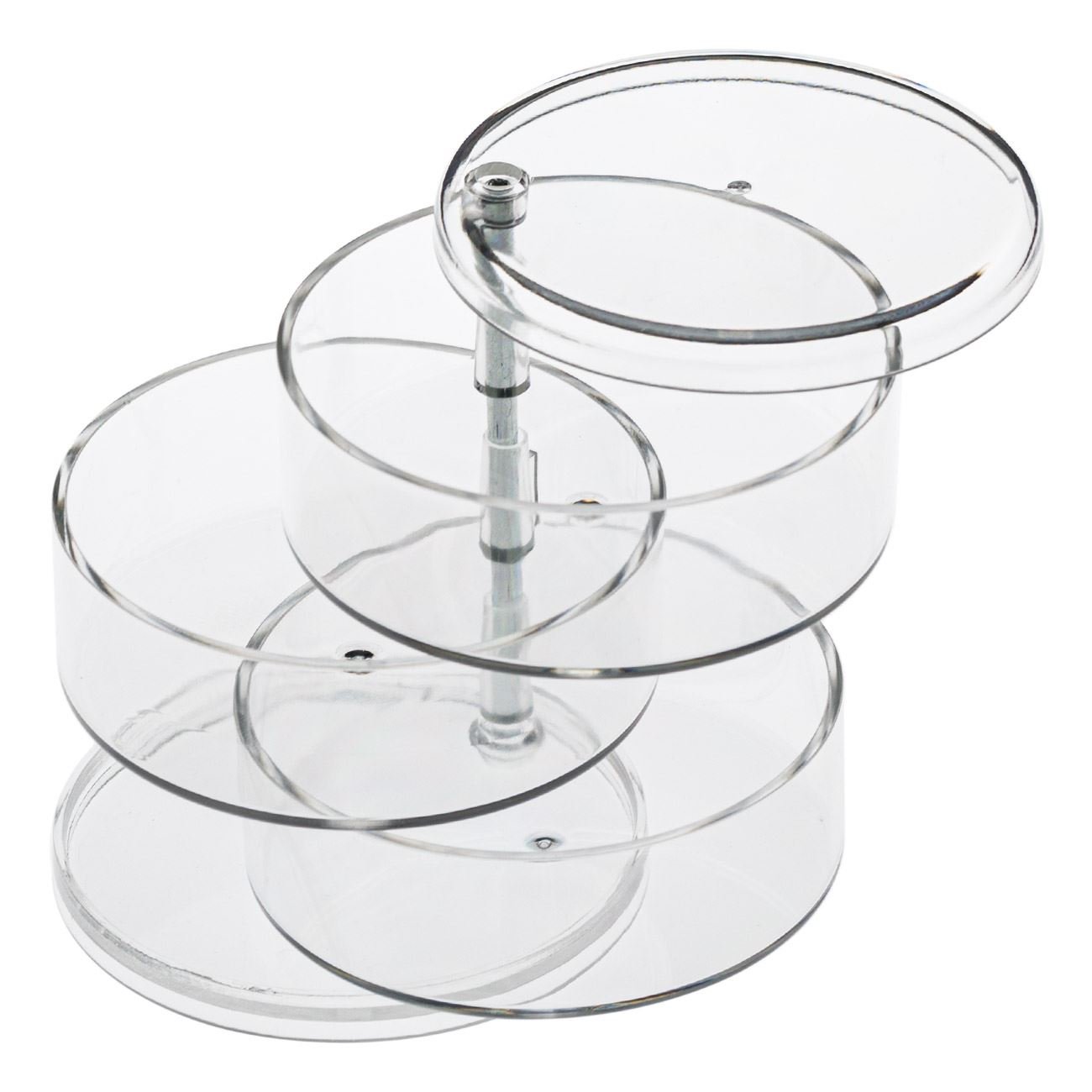 Organizator transparent rotativ de bijuterii, 11.5 x 14 cm
