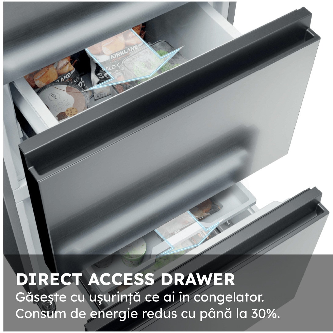 Side by side French Door Haier HFW7819EWMP, 537 l, Total No Frost
