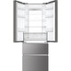 Двукрилен хладилник Side by side Haier HB17FPAAA, French Door, 446 л, Total No Frost, Инверторен мотор, My Zone, LED дисплей, Super Cooling, Super Freezing, Клас E, H 190 см, Inox