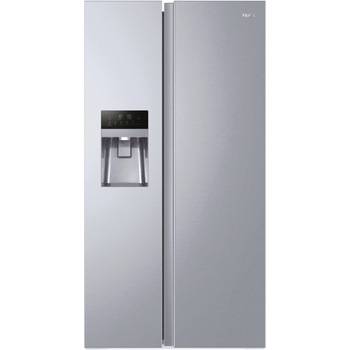 Side by Side Haier HSOGPIF9183, 515l, Total No Frost, Multi air flow, Motor Inverter, Display LED, Super Cooling, Super Freezing, Dispenser apa si gheata, Clasa F, H 177 cm, Argintiu Side by Side Haier HSOGPIF9183, 515l, Total No Frost, Multi air flow, Motor Inverter, Display LED, Super Cooling, Super Freezing, Dispenser apa si gheata, Clasa F, H 177 cm, Argintiu