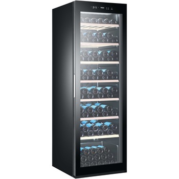 Racitor de vinuri Haier WS171GA, 171 sticle, LED, Monozone, Clasa G, H 185cm, Negru Racitor de vinuri Haier WS171GA, 171 sticle, LED, Monozone, Clasa G, H 185cm, Negru