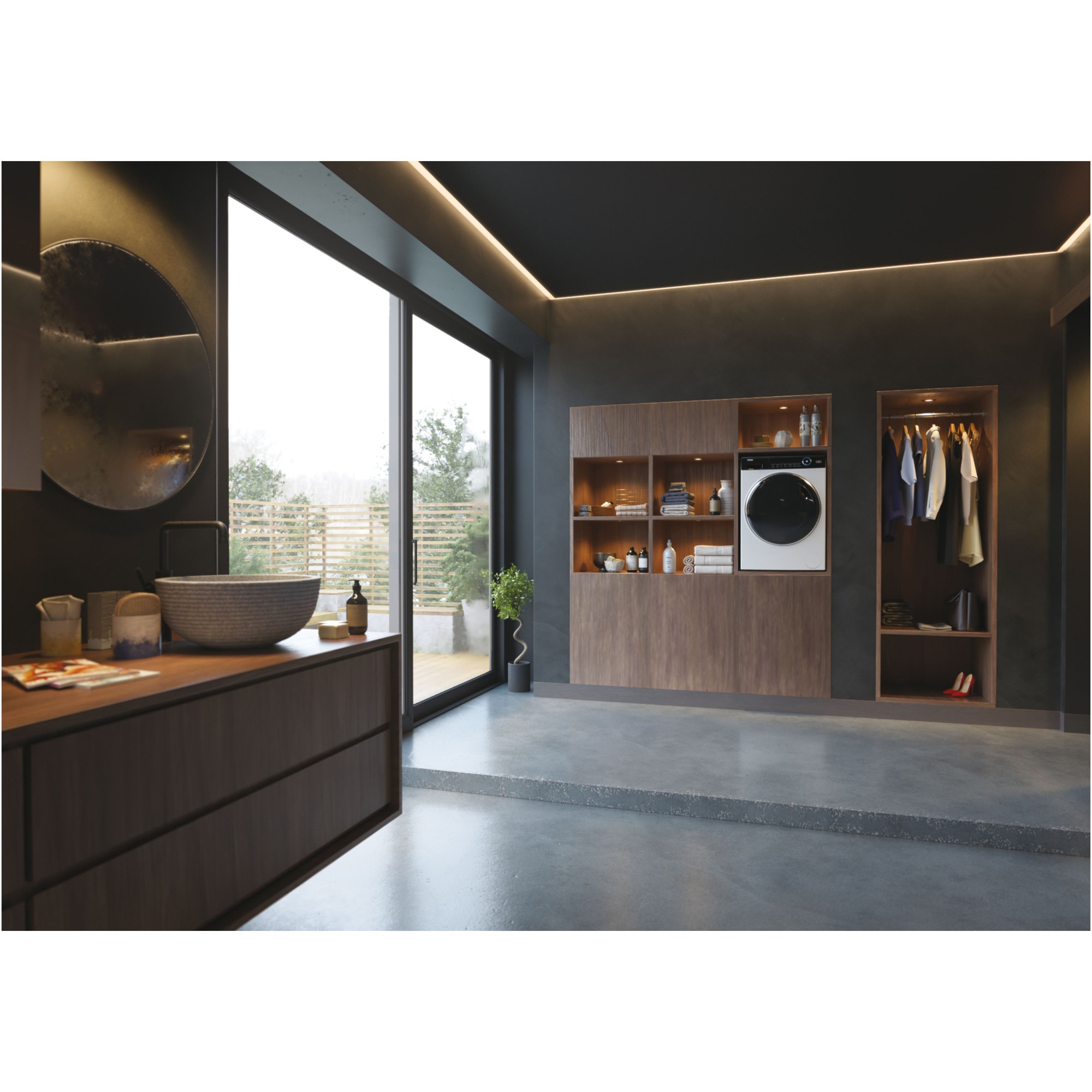 Masina de spalat rufe cu uscator Haier HWD100-B14979-S, 10 kg spalare, 6 kg uscare, 1400 rpm, Clasa A, Motor Direct Motion, iRefresh, ABT, Dual Spray, Pillow Drum, Smart Detecting, Alb