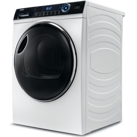 Uscator de rufe Haier HD90-A3979-S, Pompa de caldura, 9 kg, Clasa A+++, Motor Inverter, iRefresh, Dry Sensor, Pillow drum, 14 programe, Display LED, Control touch, iTime, Alb