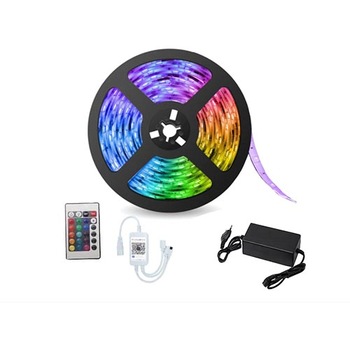 Kit Banda Led 5050 RGB trandafi led, Wi-FI, Exterior IP65, Control Din Telefon Prin Internet, Telecomanda, Lumina Multicolora, 5M Schimbare Culori Pe Ritmul Muzicii, Control Vocal, Led Strip Kit Banda Led 5050 RGB trandafi led, Wi-FI, Exterior IP65, Control Din Telefon Prin Internet, Telecomanda, Lumina Multicolora, 5M Schimbare Culori Pe Ritmul Muzicii, Control Vocal, Led Strip