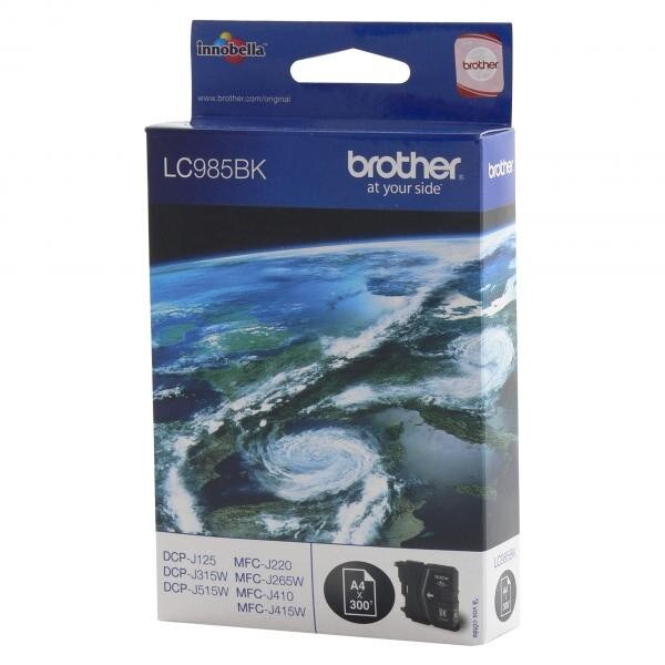 Cartus cerneala Brother Black LC985BK pentru DCP-J125 / DCP-J140W / DCP-J315W / DCP-J515W / MFC-J220 / MFC-J265W / MFC-J410 / MFC-J415W, 300 pagini OEM LC985BK