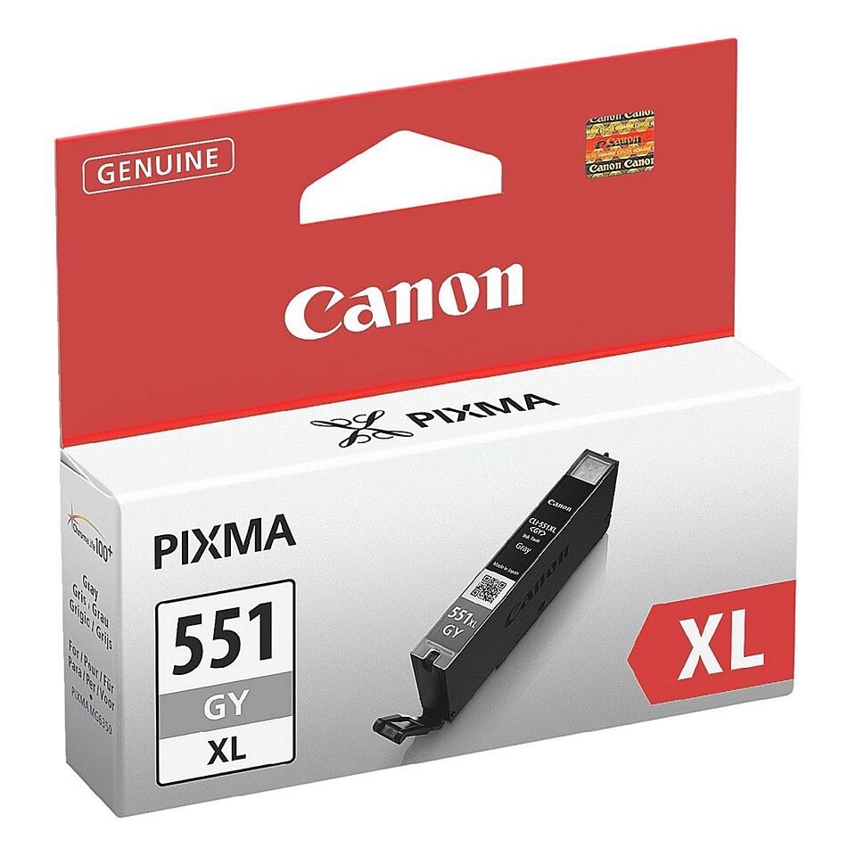 Cartus cerneala Canon Grey capacitate mare CLI-551XLGY pentru Pixma iP8750 / Pixma MG6350 / Pixma MG7150 / Pixma MG7550, 11ml OEM BS6447B001AA