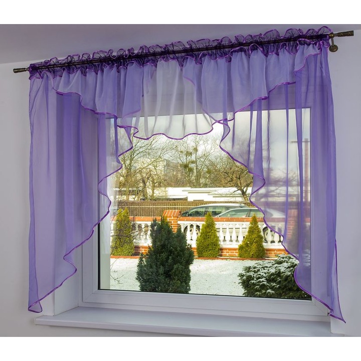 Perdea Parma, 350x150, Violet deschis