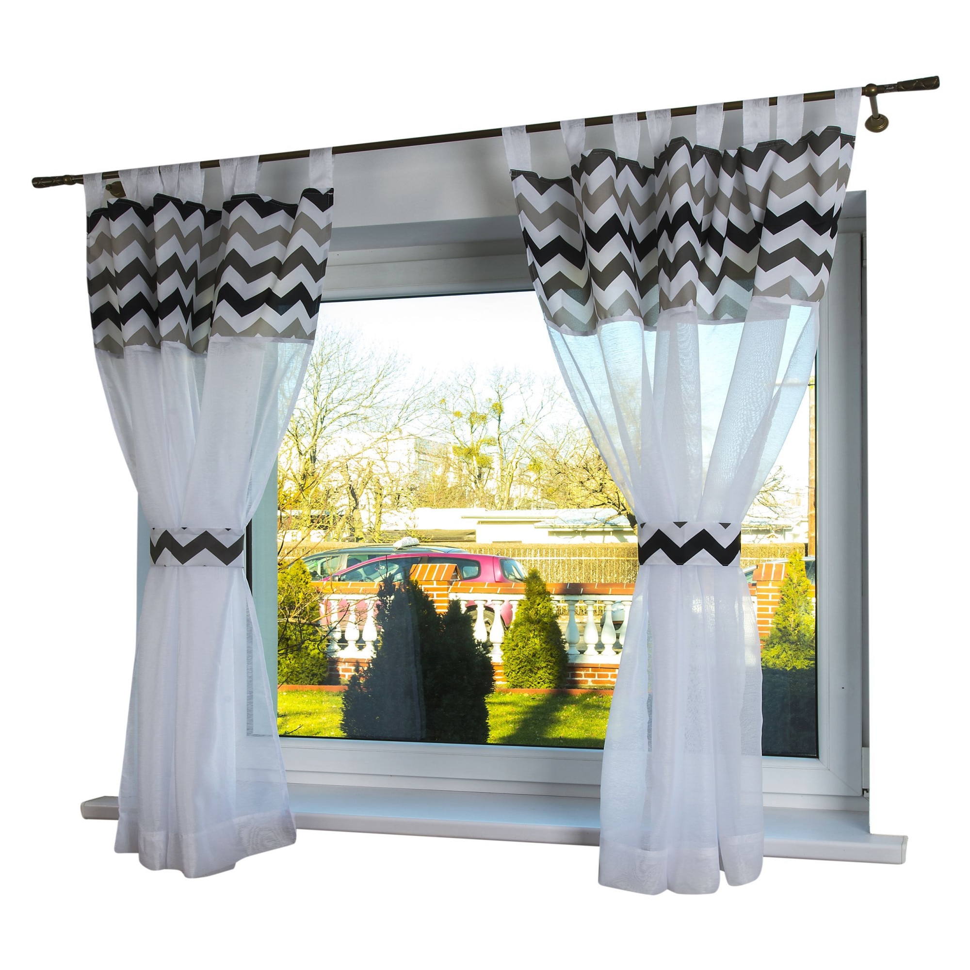 Perdea Florida, 145x160, Gri