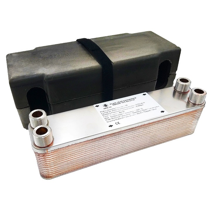 Schimbator de caldura cu placi, NORDIC TEC, Ba 23-30, Inox 316L, 3/4'', 30 Placi, 30 kW
