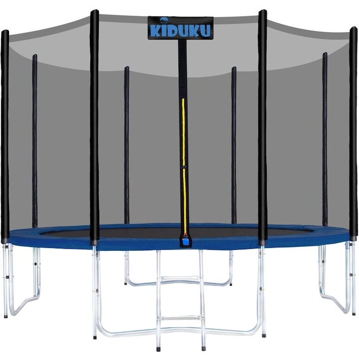 KIDUKU Kültéri trambulin, vízálló és UV-álló, átmérője 305 cm, maximális súlya 150 kg, kék