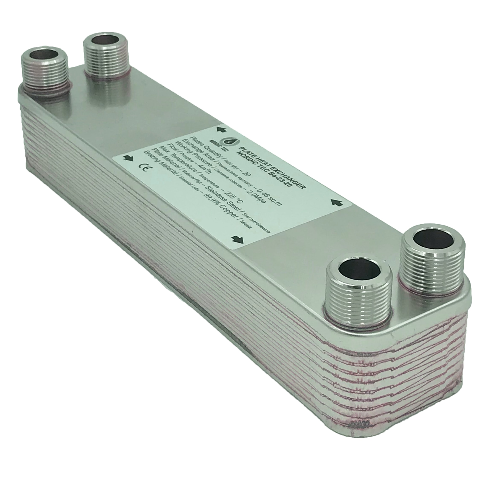 Schimbator de caldura cu placi, NORDIC TEC, Ba 23-20, Inox 316L, 3/4 ...