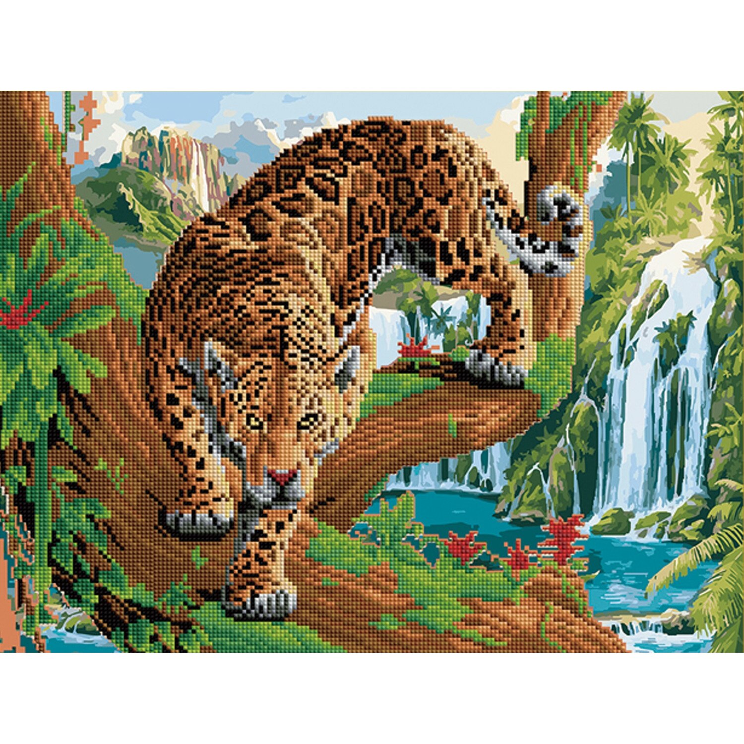 Pictura pe numere Mix combinata cu Mozaic cu diamante , 40X50 cm ACK032