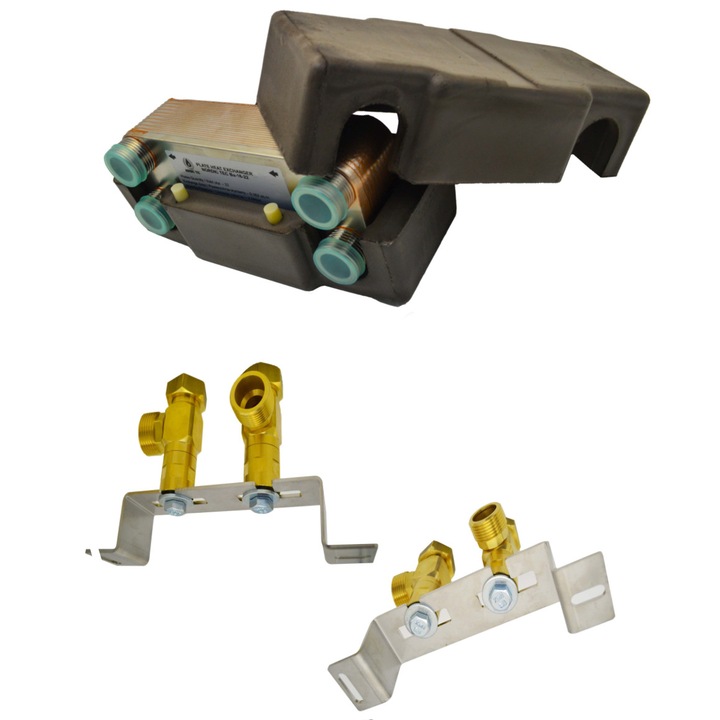 Schimbator de caldura cu placi, NORDIC TEC, Ba 16-22, Inox 316L, 1'', 22 Placi, 30 kW, Izolatie, Seturi de consola