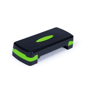 Stepper aerobic, 67 x 27 x 15cm, reglabil, 2 nivele, negru/verde, sarcina maxima 100 kg Stepper aerobic, 67 x 27 x 15cm, reglabil, 2 nivele, negru/verde, sarcina maxima 100 kg