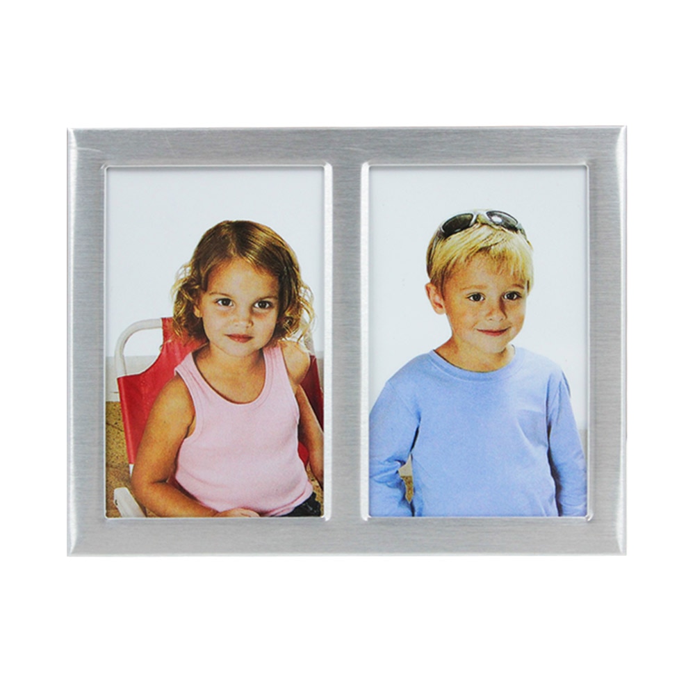 Mini Rama foto dubla, Rhainer, Aluminiu, 8.5 x 11 cm