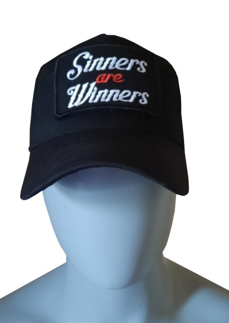 Sapca Trucker, K-off, negru, Sinners are Winners, one size
