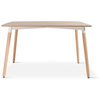 Masa dining pentru living sau bucatarie GRUNBERG, design modern, blat din MDF si picioare din lemn,120x80x73 cm DT4002/NATURAL Masa dining pentru living sau bucatarie GRUNBERG, design modern, blat din MDF si picioare din lemn,120x80x73 cm DT4002/NATURAL