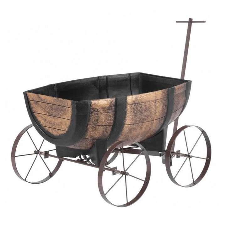 Декоративна саксия Strend Pro Woodeff 817, Буре за уиски, 41.5x29x19 см