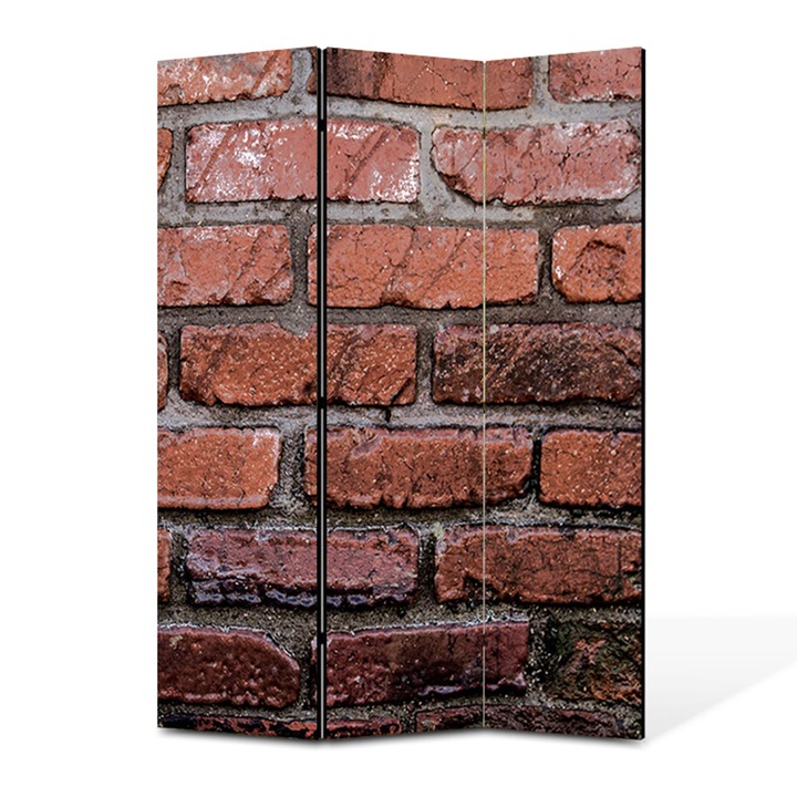 Paravan 3 piese Premium TrueColor, Art Star, Gaura in perete, Urban, Panza pe cadru de lemn, Decoratiuni Moderne pentru Casa, 3 Panouri de 35x150, 105 x 150 cm