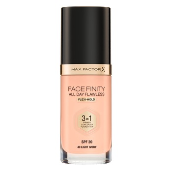 Fond de ten Max Factor Facefinity All Day Flawless 3-in-1 SPF 20, 30 ml, Light Ivory Fond de ten Max Factor Facefinity All Day Flawless 3-in-1 SPF 20, 30 ml, Light Ivory